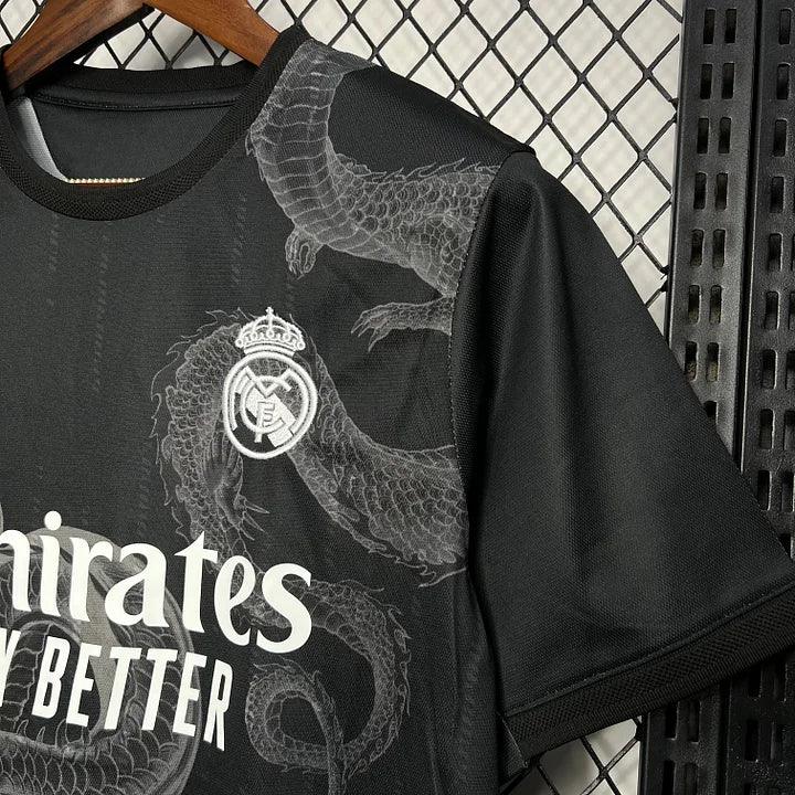 Camisola Real Madrid futebol 2024 2025 Preto