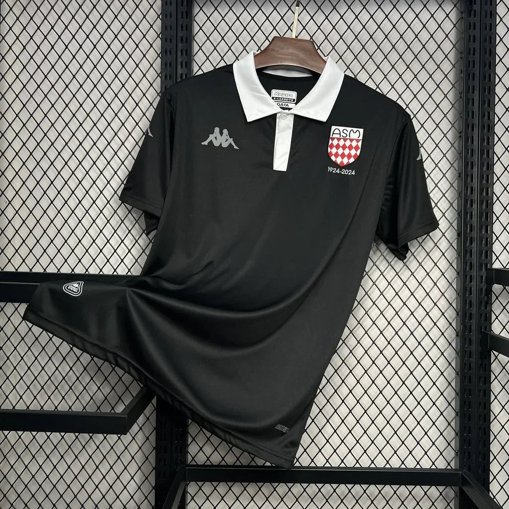Camisola AS Monaco futebol preto 2024 2025
