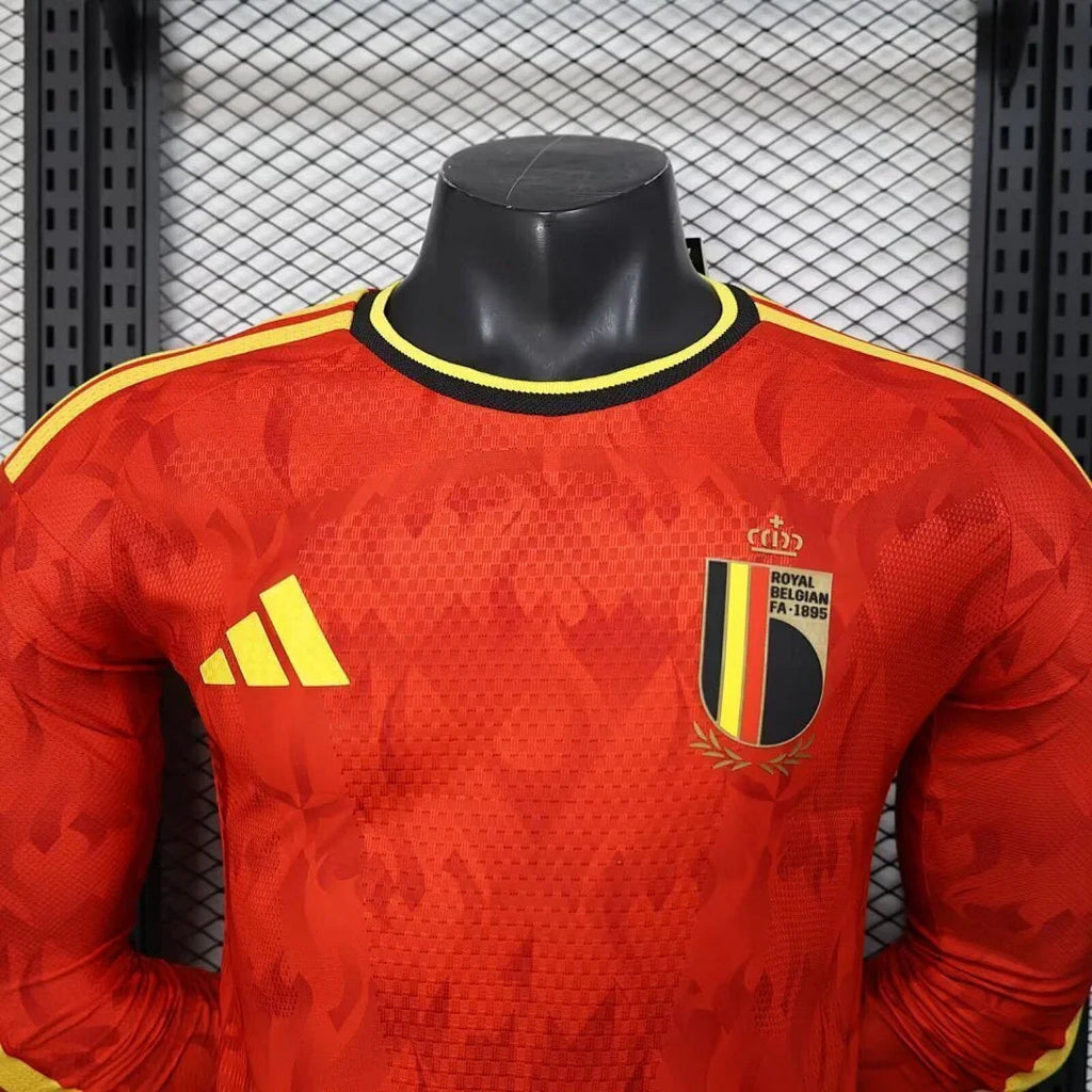 Camisola Bélgica mangas compridas Copa do Mundo 2026