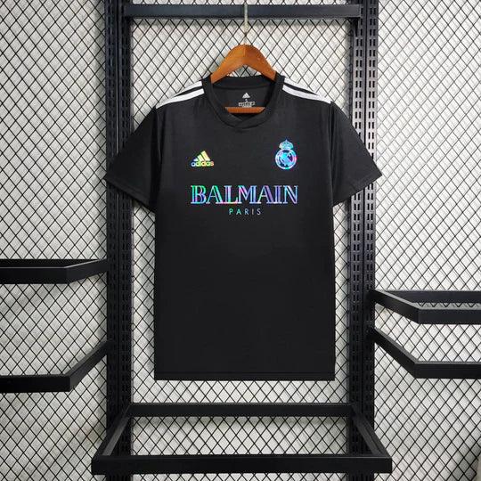 Voetbalshirt Real Madrid voetbal Balmain Zwart 2023 2024