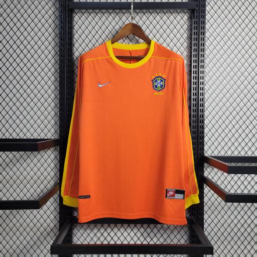 Camisola Retro Mangas Compridas 1998 Brasil Guarda-Redes