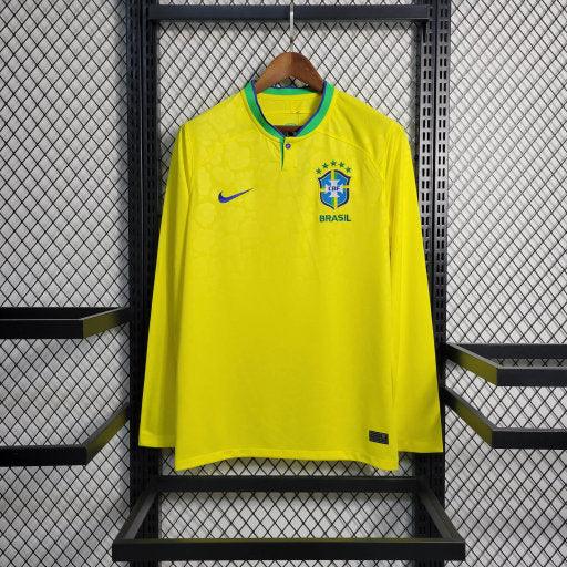 Camisola Brasil Casa 2022/23 Copa do Mundo Manga Comprida