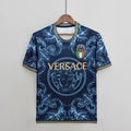Voetbalshirt Italië seizoen 2023-2024 concept blauw en goud