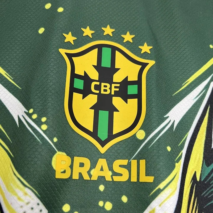 Camisola Brasil Conceito Verde Amarelo Águia 2024-25
