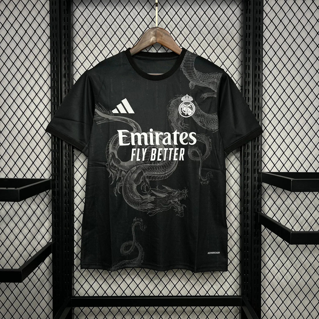 Camisola Real Madrid futebol 2024 2025 Preto