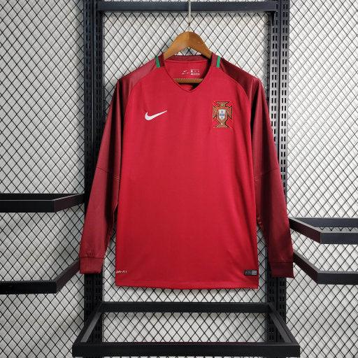 Camisola Portugal 2016 mangas compridas retro