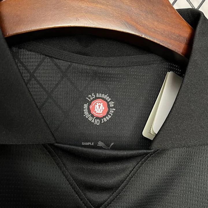Camisola Olympique de Marselha futebol 125 ans 2024 2025 OM preto