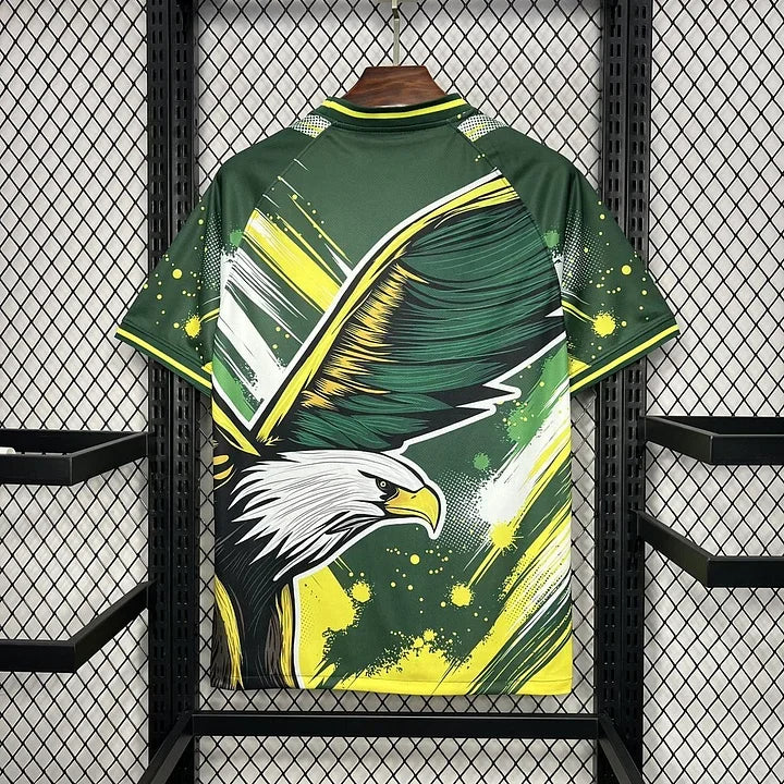 Camisola Brasil Conceito Verde Amarelo Águia 2024-25