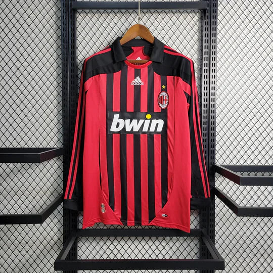 Camisola AC Milan Retro 2007 2008 Manga Comprida