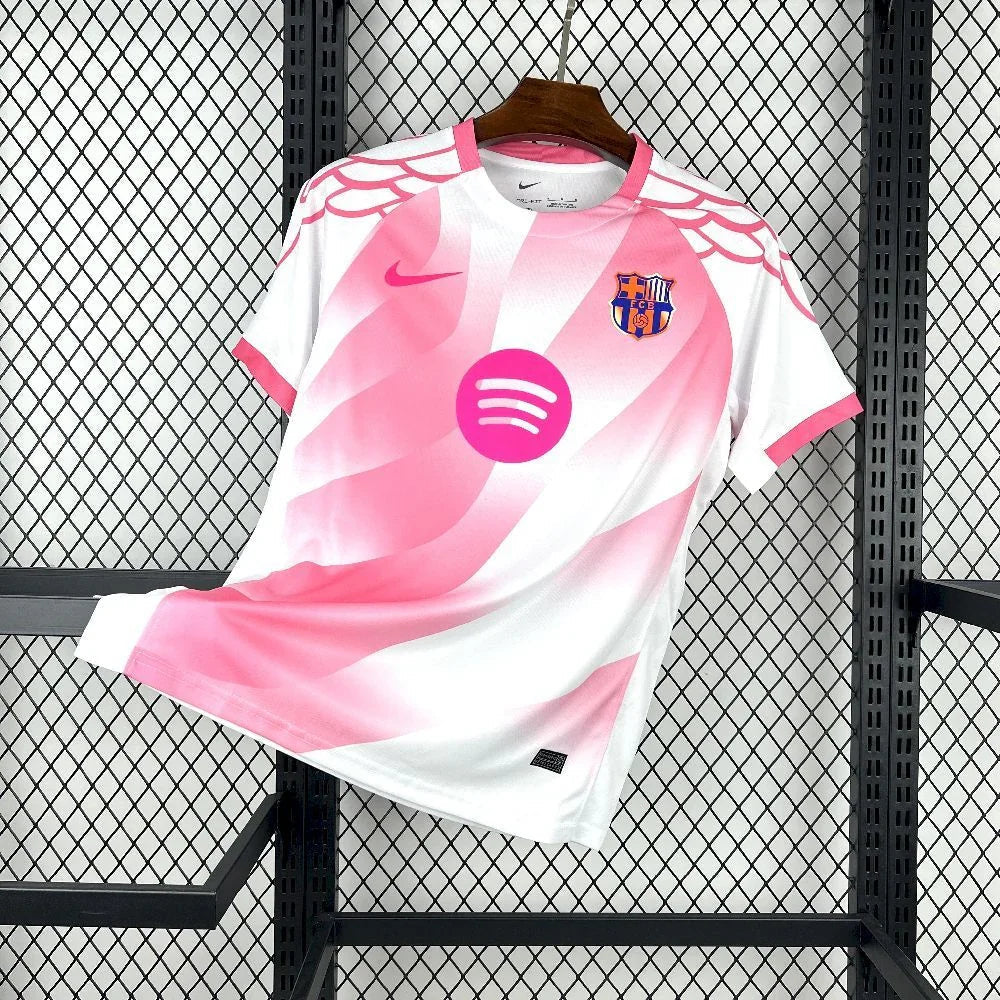 Camisola FC Barcelona Conceito Rosa & Branco 2025-26