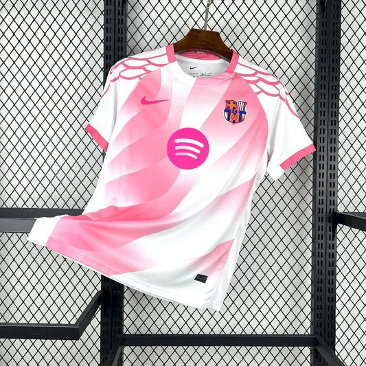 Camisola FC Barcelona Conceito Rosa & Branco 2025-26
