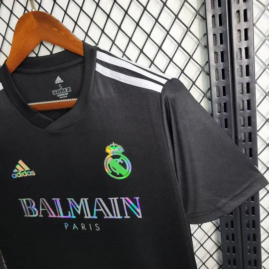 Camisola Real Madrid futebol Balmain Preto 2023 2024