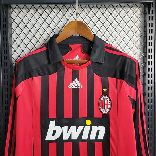 Camisola AC Milan Retro 2007 2008 Manga Comprida