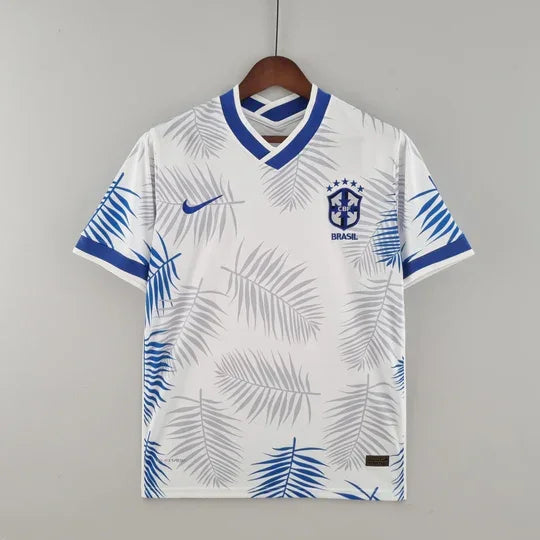 Voetbalshirt Brazilië seizoen 2022 speciale editie wit en blauw