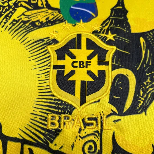Fotballdrakt Brasil Konsept 2024 Gul
