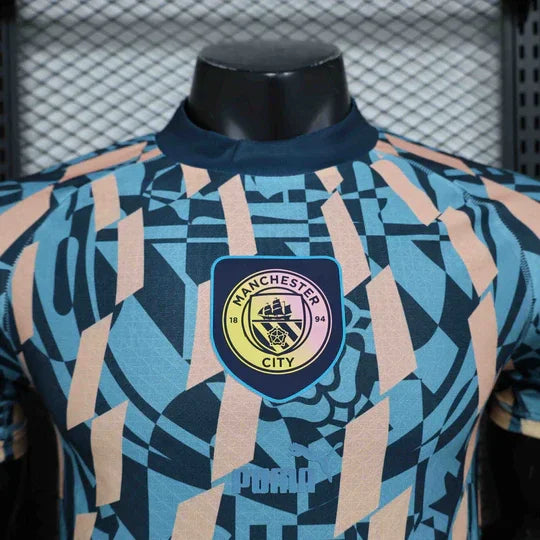 Fotballdrakt Manchester City Blå Retro Spesialedisjon 24/25