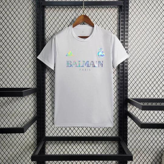 Camisola Real Madrid futebol Balmain branco 2023 2024