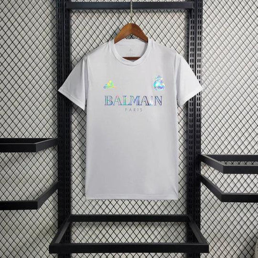 Camisola Real Madrid futebol Balmain branco 2023 2024