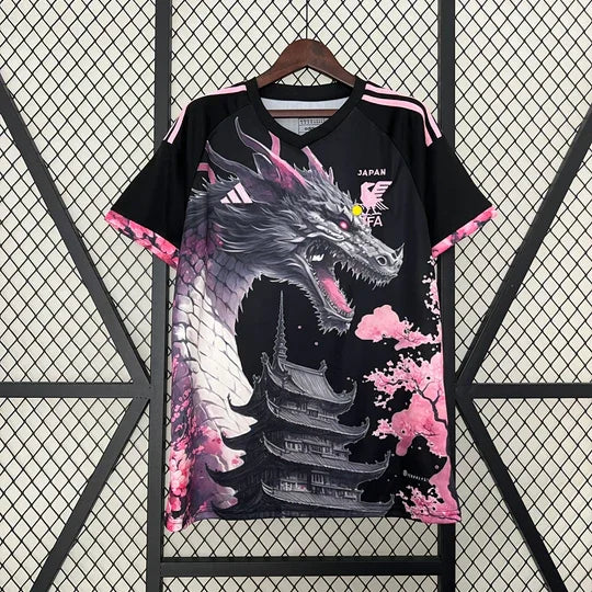 Camisola Japão temporada 2023-2024 edição especial dragão preto et rosa