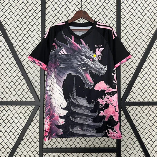 Camisola Japão temporada 2023-2024 edição especial dragão preto et rosa