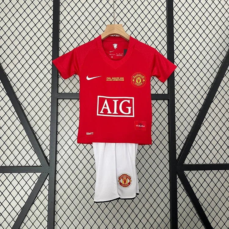 KIT CRIANÇA RETRO MANCHESTER UNITED 2008