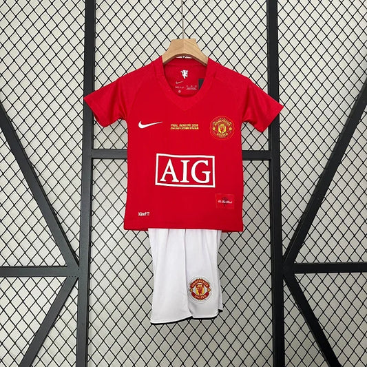 KIT CRIANÇA RETRO MANCHESTER UNITED 2008