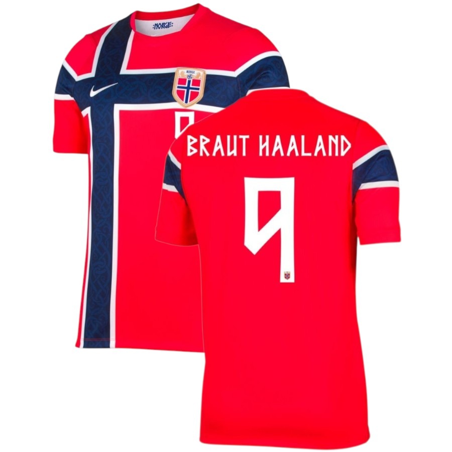 Maillot Norvège Domicile 2026 Haaland 9 face