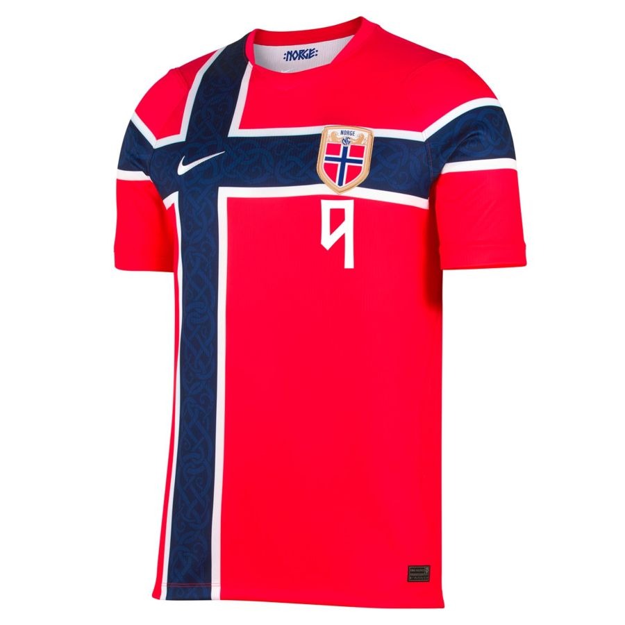 Maillot Norvège Domicile 2026 Haaland 9 détail
