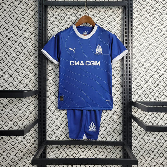 Kit Criança Olympique de Marselha Fora 2023 2024