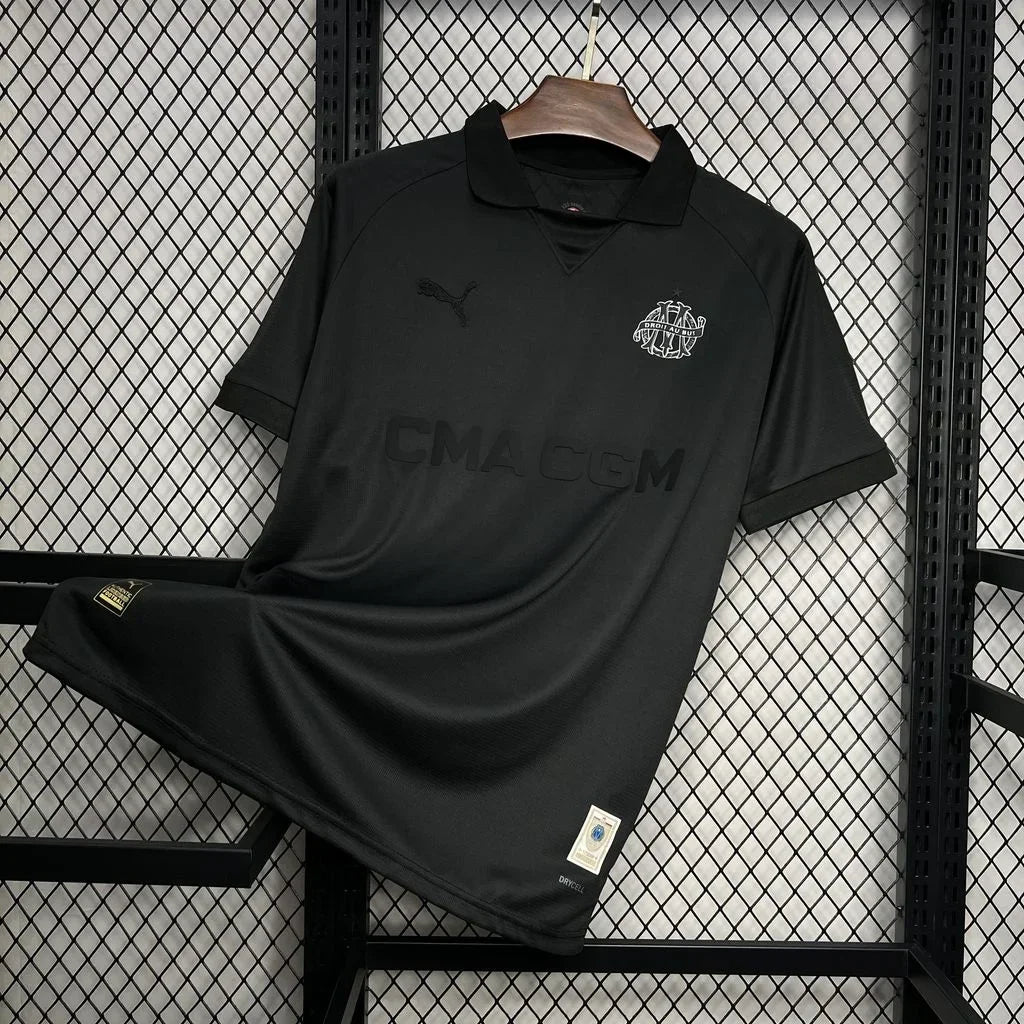 Camisola Olympique de Marselha futebol 125 ans 2024 2025 OM preto