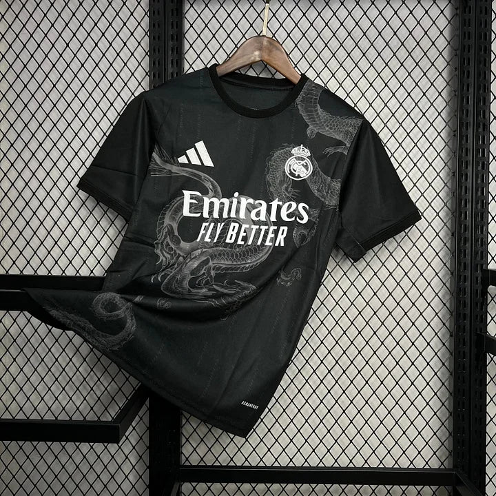 Camisola Real Madrid futebol 2024 2025 Preto